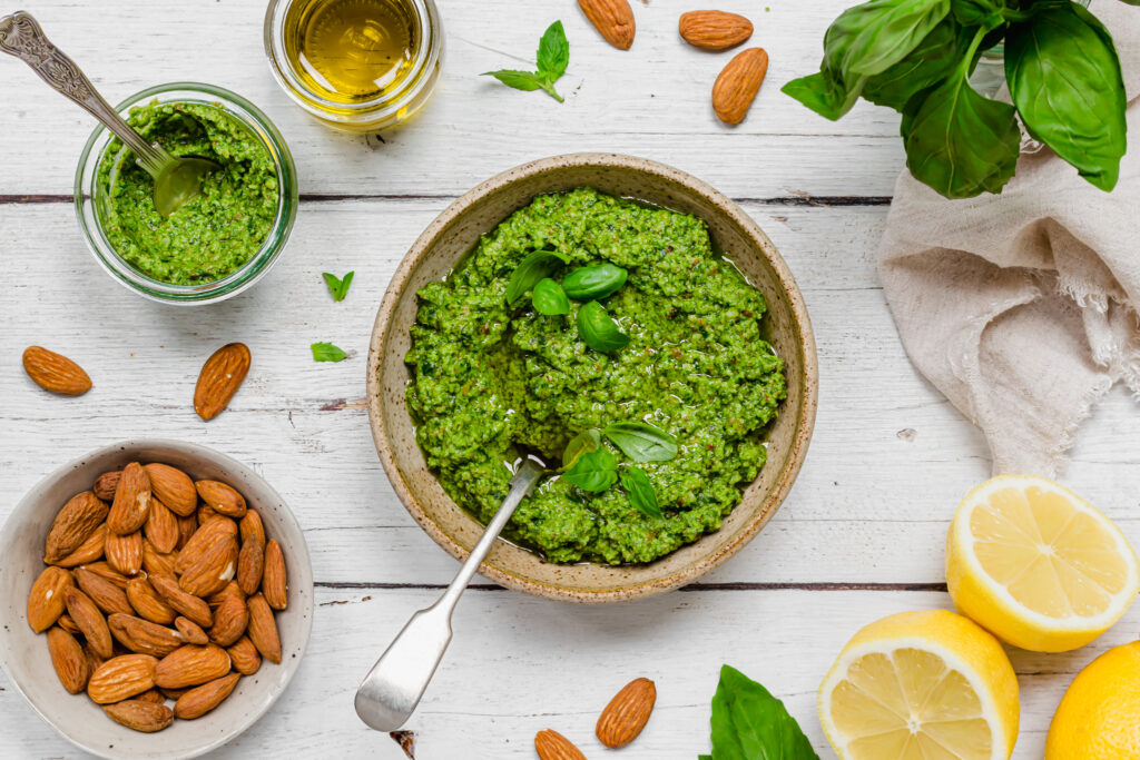 Almond and basil pesto - Zaytoun