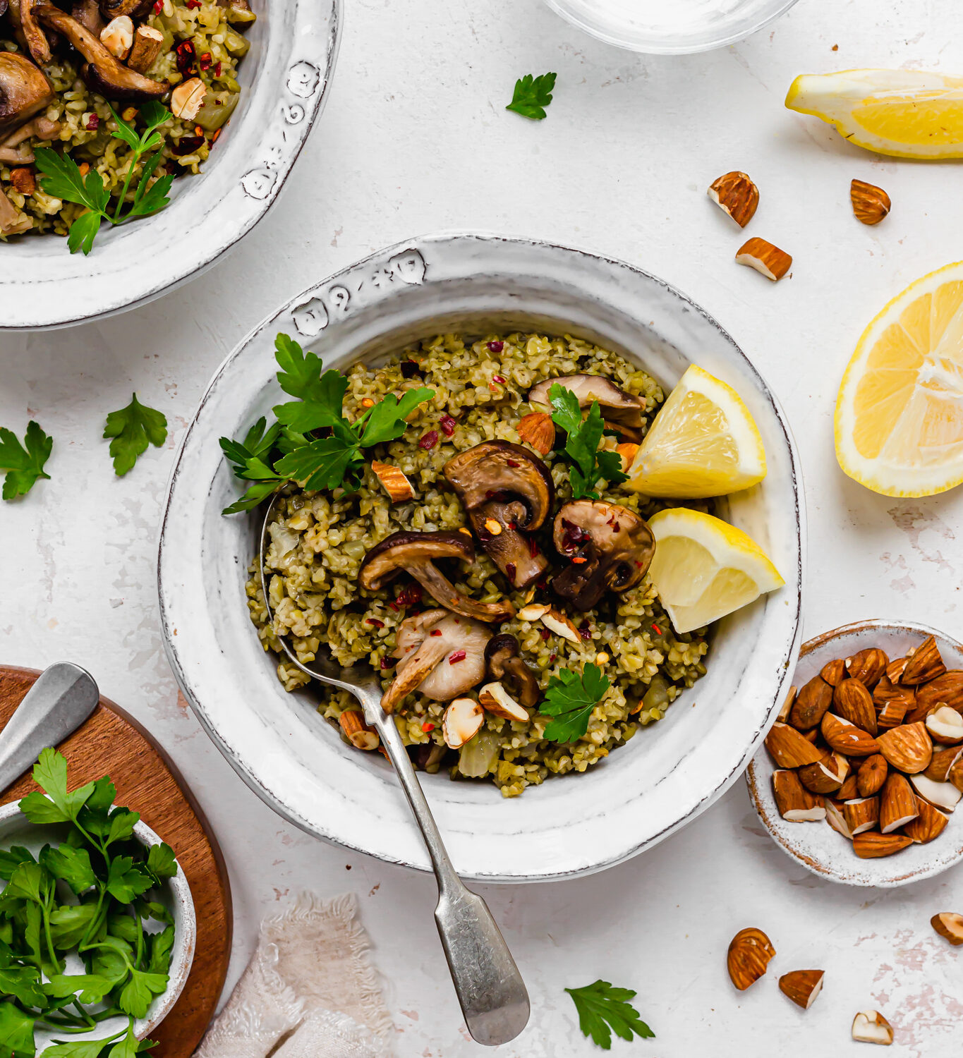 Mushroom freekeh risotto - Zaytoun