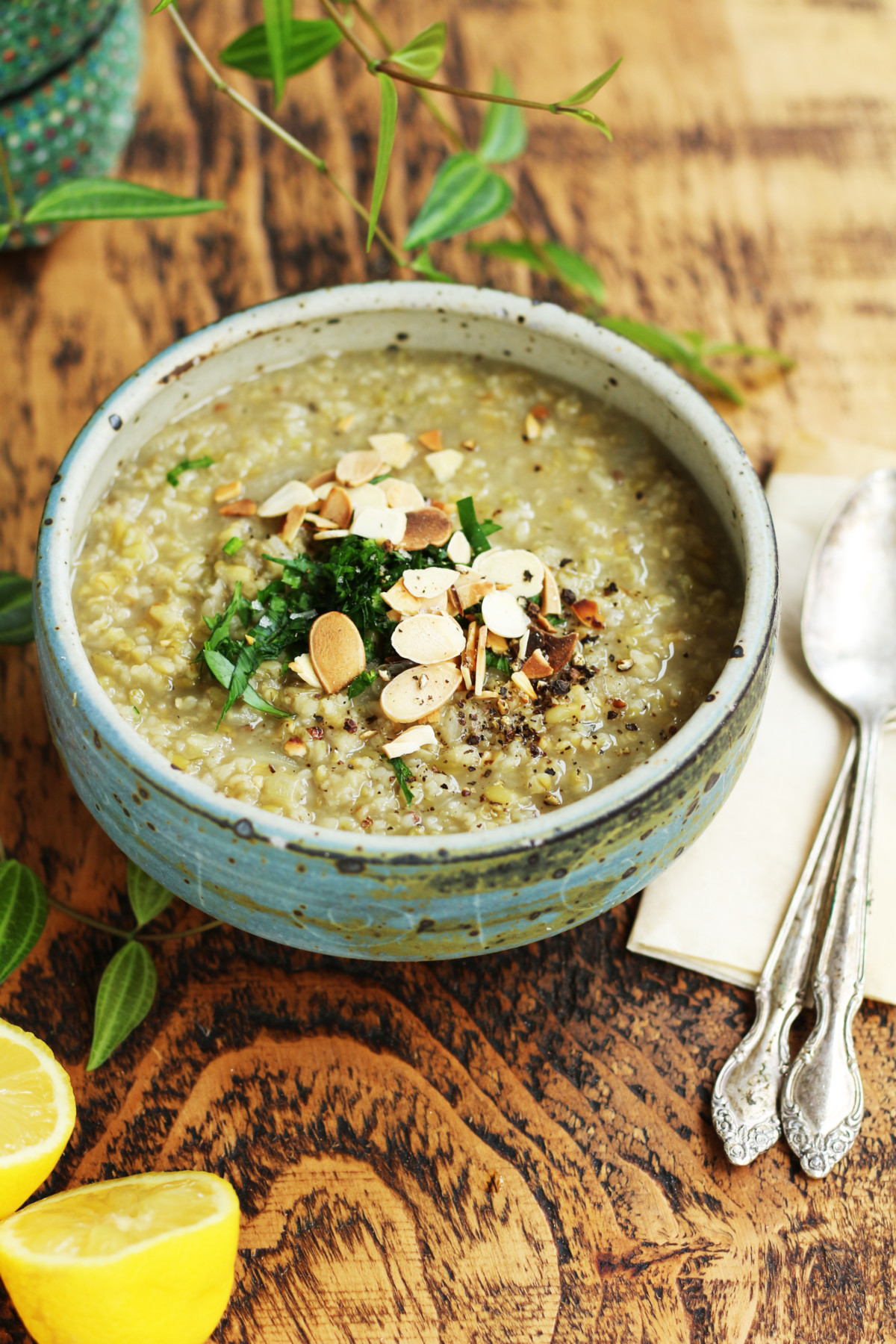Freekeh soup Zaytoun